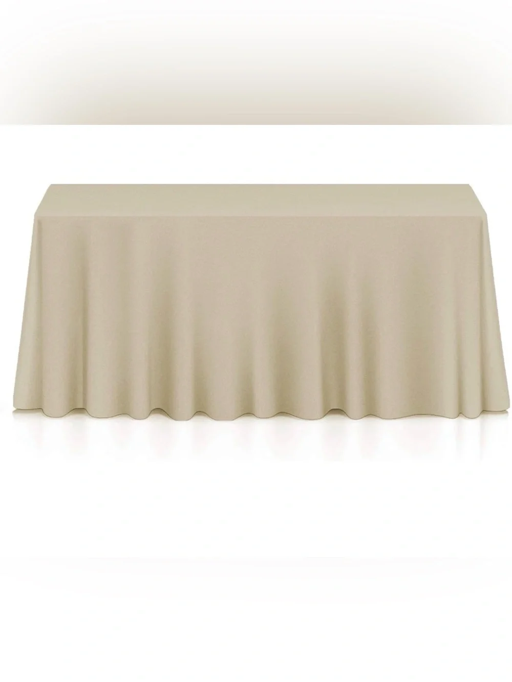 Table Linen - Beige Tablecloth 90”x132” Rectangular